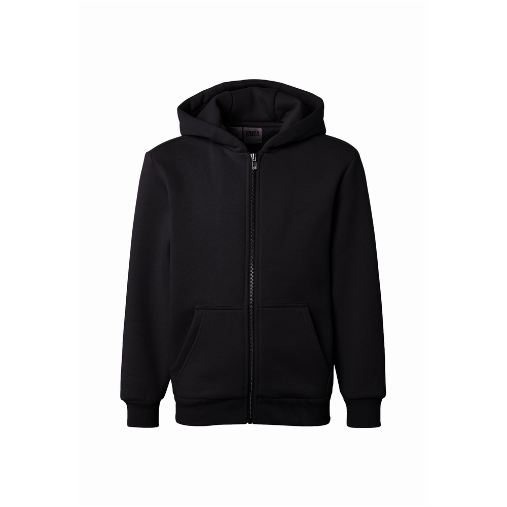 Urban Classics - Fluffy Veste Zip à Capuche Enfants - Noir